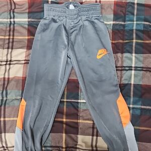 Nike Kids Gray and Orange Joggers